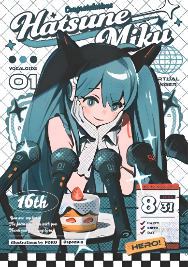 Slika Hatsuna Miku 16th Anniversary Poster A3